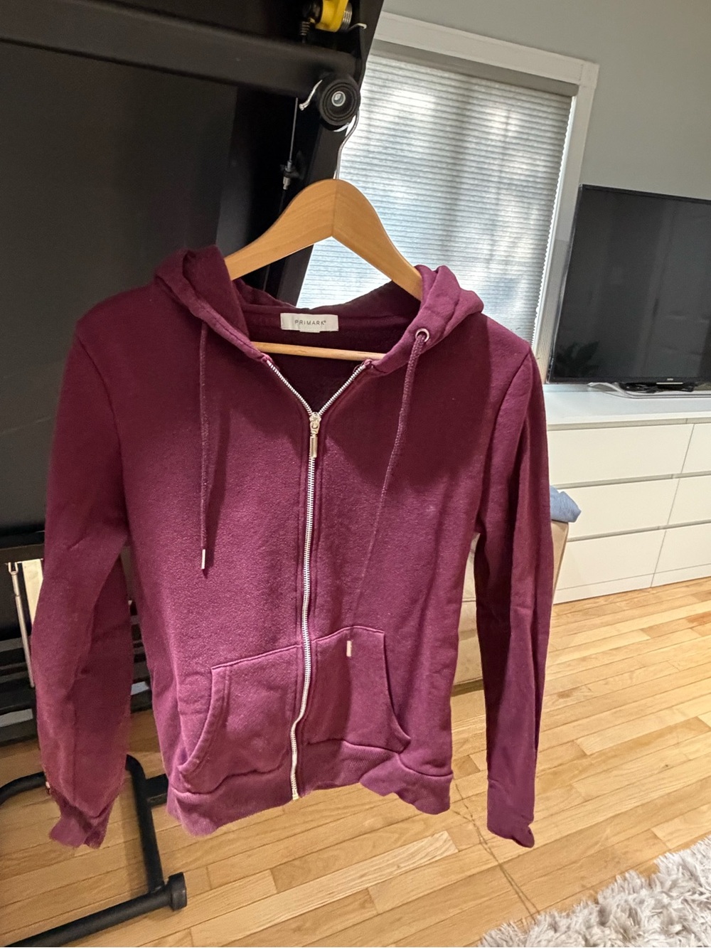 Primark Maroon Zip-Up Hoodie